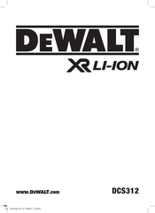 DeWalt XR LI-ION DCS312 Bersetzung Der Originalanweisungen