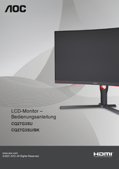 AOC CQ27G3SU/BK Bedienungsanleitung