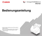 Canon imageFORMULA RS40 Bedienungsanleitung