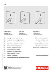 Franke F3EM1010 2030040098 Montage- Und Betriebsanleitung