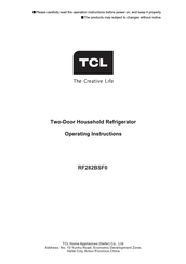 TCL RF282BSF0 Bedienungsanweisung