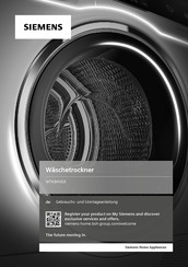 Siemens WT43HV03 Gebrauchs- Und Montageanleitung