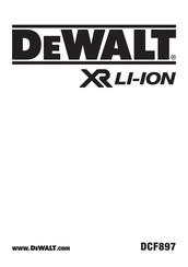 DeWalt DCF897 Bersetzt Von Den Originalanweisungen