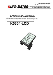 King-Meter K5304-LCD Bedienungsanleitung