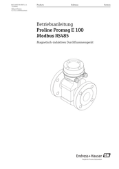 Endress+Hauser Proline Promag E 100 Betriebsanleitung