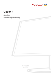 ViewSonic VX2716 Bedienungsanleitung
