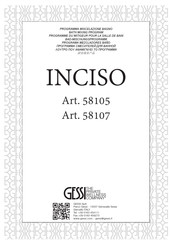 Gessi INCISO 58105 Bedienungsanleitung