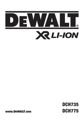 DeWalt XR LI-ION DCH775 Bersetzung Der Originalanweisungen
