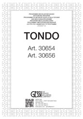 Gessi TONDO 30654 Bedienungsanleitung