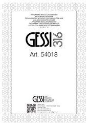 Gessi 316 54018 Bedienungsanleitung