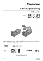 Panasonic HC-X2000 Bedienungsanleitung