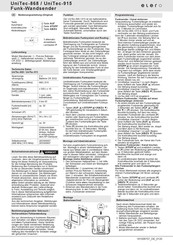elero UniTec-915 Bedienungsanleitung