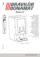 BRAVILOR BONAMAT Rivero 12 Operator Handbuch