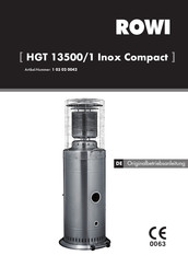 Rowi HGT 13500/1 Inox Compact Originalbetriebsanleitung