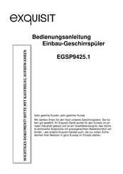 exquisit EGSP9425.1 Bedienungsanleitung