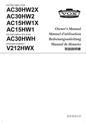 VOX Amplification AC30HW2X Bedienungsanleitung