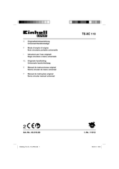 EINHELL Expert TE-XC 110 Originalbetriebsanleitung