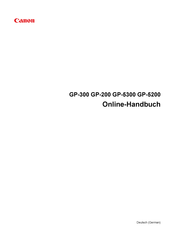 Canon imagePROGRAF GP-200 Online-Handbuch