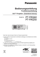 Panasonic PT-FRQ60 Bedienungsanleitung Und Funktionsanleitung