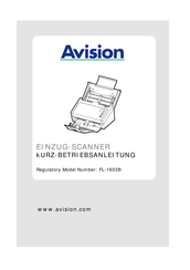 Avision AD240U Kurz- Betriebsanleitung