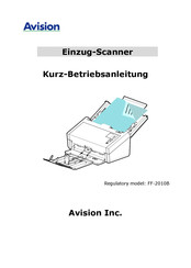 Avision AD345G Kurz- Betriebsanleitung