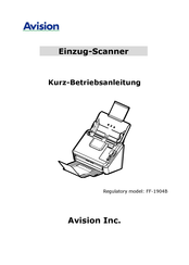 Avision AV332U Kurz- Betriebsanleitung