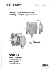 Baumer HUBNER BERLIN POGS 90 Montage- Und Betriebsanleitung