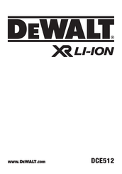 DeWalt XR LI-ION DCE512N Übersetzung Der Originalanleitung
