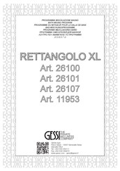 Gessi RETTANGOLO XL 26101 Bedienungsanleitung