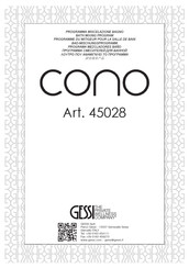 Gessi CONO 45028 Bedienungsanleitung