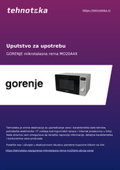 Gorenje MO20A4X Bedienungsanleitung