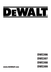 DeWalt DWE398-QZ Bersetzt Von Den Originalanweisungen