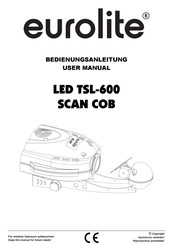 EuroLite LED TSL-600 Scan COB Bedienungsanleitung