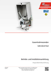 Bühler technologies GAS 222.21 Ex2 Betriebs Und Installationsanleitung