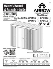 Arrow Storage Products EP84AB Bedienungsanleitung & Montageanleitungen