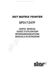 Star Micronics SP317F Bedienungsanleitung