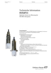Endress+Hauser OUSAF11 Technische Information