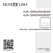 mundoclima KJR-120NX6W/BGEF Benutzer- Und Installationshandbuch