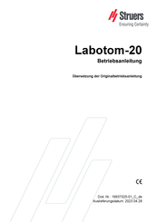 struers Labotom-20 Betriebsanleitung