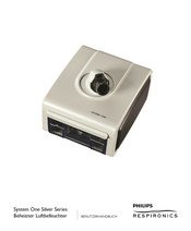 Philips RESPIRONICS System One Silver Serie Benutzerhandbuch