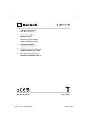 EINHELL TE-CD 18/40 Li Originalbetriebsanleitung