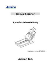 Avision DF-2008B Kurz- Betriebsanleitung