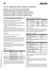 steute RF Rx SW922 TCP/IP V2 Montage- Und Anschlussanleitung