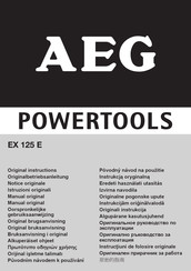 AEG EX 125 E Originalbetriebsanleitung