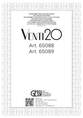 Gessi Venti20 65088 Bedienungsanleitung