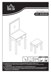HOMCOM 831-638V00 Montageanleitung