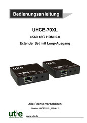 UTE UHCE-70XL Bedienungsanleitung
