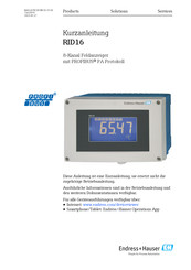 Endress+Hauser RID16 Kurzanleitung