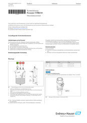 Endress+Hauser Prosonic T FMU30 Kurzanleitung