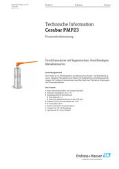 Endress+Hauser Cerabar PMP23 IO-Link Technische Information